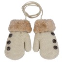 Children's Cotton Mittens with Buttons J872 18