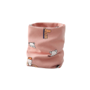 Children's Cotton Scarf 46 x 21 cm Pink Collar with Animals Soft Warm Accessory for Girls Comfortable Winter Scarf Made of Fine Cotton 1