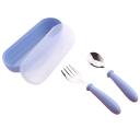 Children's Cutlery Set Spoon Fork with Case Portable Toddler Tableware for Kids Children's Feeding Utensils for School Travel 3