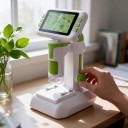 Children's Digital Microscope 12.5 x 17 x 26 cm with 1600x Magnification and 4-Inch LCD Display, Handheld and Desktop with LED Light 3