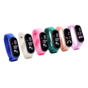 Children's Digital Watch with LED Display Colourful Silicone Watch for Kids Waterproof Wristwatch with Time Date and Temperature 1