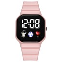 Children's Digital Watch with LED Display Colourful Waterproof Silicone Watch with Large Readable Time Electronic Watch for Kids 3