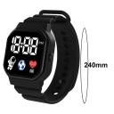 Children's Digital Watch with LED Display Colourful Waterproof Silicone Watch with Large Readable Time Electronic Watch for Kids 8