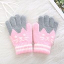 Children's Fingerless Gloves with a Cat 5