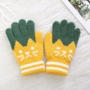 Children's Fingerless Gloves with a Cat 6