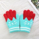 Children's Fingerless Gloves with a Cat 7