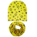 Children's Hat and Neck Warmer Set with Smiley Faces 8