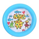 Children's Inflatable Pool 65x15 cm Made of PVC with Animal Print Summer Round Bath Water Toy for Children Colourful Outdoor Pool 3