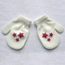 Children's Knitted Gloves with Print J586 8
