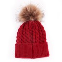Children's Knitted Hat with Pom-Pom J857 2