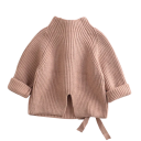 Children's Knitted Sweater with Roll Neck and Bow Acrylic Plain Coloured Spring Sweater for Babies Boys and Girls Various Colours Soft Knit 2