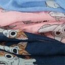 Children's Lightweight Scarf with Cats J2867 9