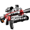 Children's M416 Gun Approximately 77 cm Range Up to 10 m Plastic Replica with Soft Bullets, Magazine, Scope, Torch and Laser Action Toy 2