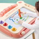 Children's Magnetic Drawing Board 30.5 x 23 cm Montessori Toy with 4 Stamps and 4 Colours for Drawing and Playing 3