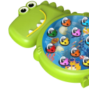 Children's Magnetic Fishing Game 16.5 x 22 cm With Dinosaur Theme 2 Rods 12 Fish Fishing in the Pond Toy for Catching Fish with Magnet 5