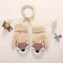 Children's Mittens with Fox 2