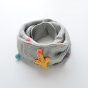 Children's Neck Warmer with Pom Poms and Airplane J3235 6