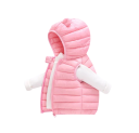 Children's Padded Gilet with Hood and Ears Autumn and Winter Warm Cotton Jacket for Toddlers and Girls Plain Zip-Up Gilet Made of Polyester and Cotton 17