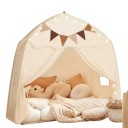 Children's Play Tent 59 x 59 x 39 inch Large Foldable Playhouse with Windows and Roll-Up Doors For 5+ Children Indoor and Outdoor Use 1