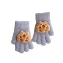 Children's Plush Gloves Universal Size Warm Gloves with Plush Capybara Pattern Made of Cotton for Winter Wear 3