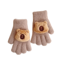 Children's Plush Gloves Universal Size Warm Gloves with Plush Capybara Pattern Made of Cotton for Winter Wear 5