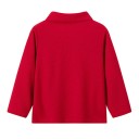 Children's Polo Shirt with Collar and Buttons Polyester Long Sleeve Shirt Plain Sports Top for Boys and Girls 14