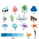 Children's Racing Track with Shark Flexible Plastic Track 183 Pieces for Children Aged 3 and Over Fun Track for Motor Skills and Creativity Development 2