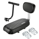 Children's Rear Bike Seat with Backrest, Handle and Footrests 37x25x16 cm Comfortable PU Steel Iron Cycling Seat 1