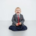 Children's School Uniform Costume Blazer with Crest Shirt Tie and Skirt Polyester Grey White Red and Dark Blue For Carnival and Theatre 2