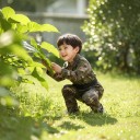 Children's Soldier Costume Camouflage Uniform Shirt with Collar Trousers with Elastic Waistband and Buckle Belt Polyester For Carnival 9