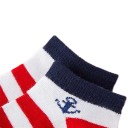 Children's Striped Ankle Socks with Anchor - 5 Pairs 3