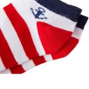 Children's Striped Ankle Socks with Anchor - 5 Pairs 4