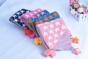 Children's Striped Scarf with Stars J859 11