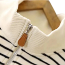 Children's Striped Sweatshirt with Roll Neck and Half Zip Cotton and Polyester Sports Jumper for Boys and Girls Autumn Loose Fit Various Colours 11