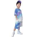 Children's Summer Set Colourful T-Shirt with Short Sleeves and Shorts with Drawstring Comfortable Clothing for Summer 5