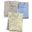 Children's Thin Knitted Sweater with Collar and Half Buttons Cotton Solid Colour Korean Style Soft Lightweight Top for Boys and Girls Various Colours 8