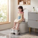 Children's Toilet Seat and Reducer with Handles Non-Slip and Adjustable 38 x 34 cm PP and TPE Splash Guard For Children Aged 1–8 Years 6