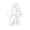 Children's Unisex Bathrobe Plush Tie Closure Polyester and Cotton Solid Colour with Bear Print Soft Bathrobe 5