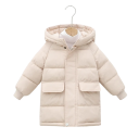 Children's Unisex Winter Jacket with Zip and Buttons, Hood and Pockets Warm Cotton-Polyester Coat for Boys and Girls Comfortable Winter Wear 14