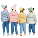 Children's Unisex Zip-Up Winter Jacket with Hood Warm Nylon Coat for Freezing Lightweight Insulated Winter Jacket for Boys and Girls Comfortable Wear 2