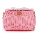 Children's Wicker Bicycle Basket 18 x 15 x 13 cm PE Lightweight Front Basket for Bicycle Handlebars Storage Basket for Toys and Small Items 4