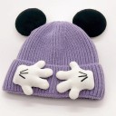 Children's Winter Hat with Mouse Ears and 3D Hands Age 2–8 Years Acrylic Warm Hat Animated Style Cosy Children's Winter Hat 5