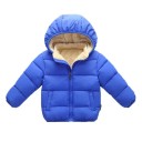 Children's Winter Jacket Plain With Hood Warm Cotton-Wool Zip Jacket Cozy Comfortable Winter Coat for Kids 3