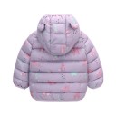 Children's Winter Jacket with Hood Zip and Button Fastening Warm Polyester Coat with Animal Prints Cosy Comfortable Winter Fit 4