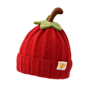 Children's Winter Knitted Pumpkin Hat Circumference 42–50 cm 6 Months–3 Years Acrylic Hat with 3D Stem and Leaves 4