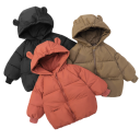 Children's Winter Zip-Up Jacket with Hood and Ears Unisex Warm Cotton-Polyester Coat for Boys and Girls Comfortable Winter Clothing 4