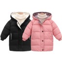 Children's Winter Zip-Up Jacket with Hood and Fasteners Warm Cotton-Polyester Coat for Boys and Girls Comfortable Winter Clothing for Frost 2