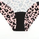 Chiloți menstruali cu model leopard, 4 straturi, lenjerie din poliester, nylon, elastan, spandex, chiloți pentru menstruație 3