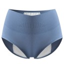 Chiloți menstruali cu talie înaltă Bumbac elastan Uni absorbant lenjerie intimă Reutilizabili confortabili chiloți menstruali 9