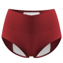 Chiloți menstruali cu talie înaltă Bumbac elastan Uni absorbant lenjerie intimă Reutilizabili confortabili chiloți menstruali 12